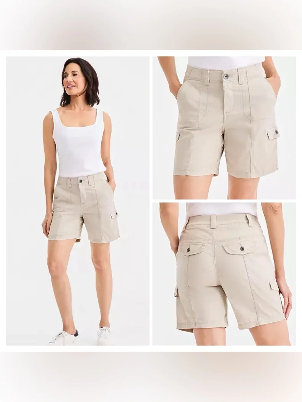 Style & Co. Light Pink Shorts Cotton Midrise Comfort Waist Size 18W